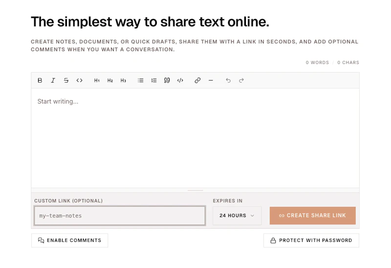 Sharetext screenshot 2