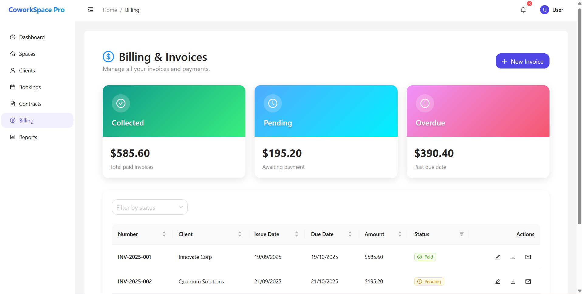 Média CowOrkSpace Manager Pro - L'avenir de la gestion de l'espace de coworking - démo à accès précoce 1