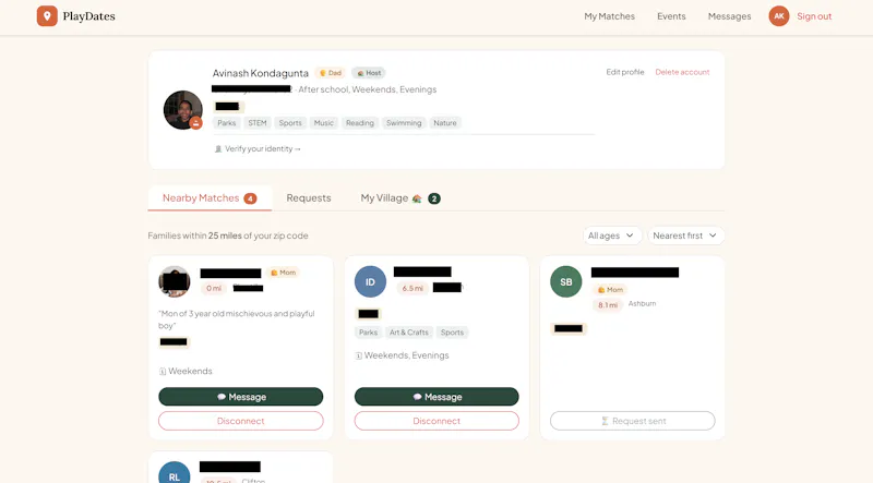 PlayDates.club - find your next playdate screenshot 3