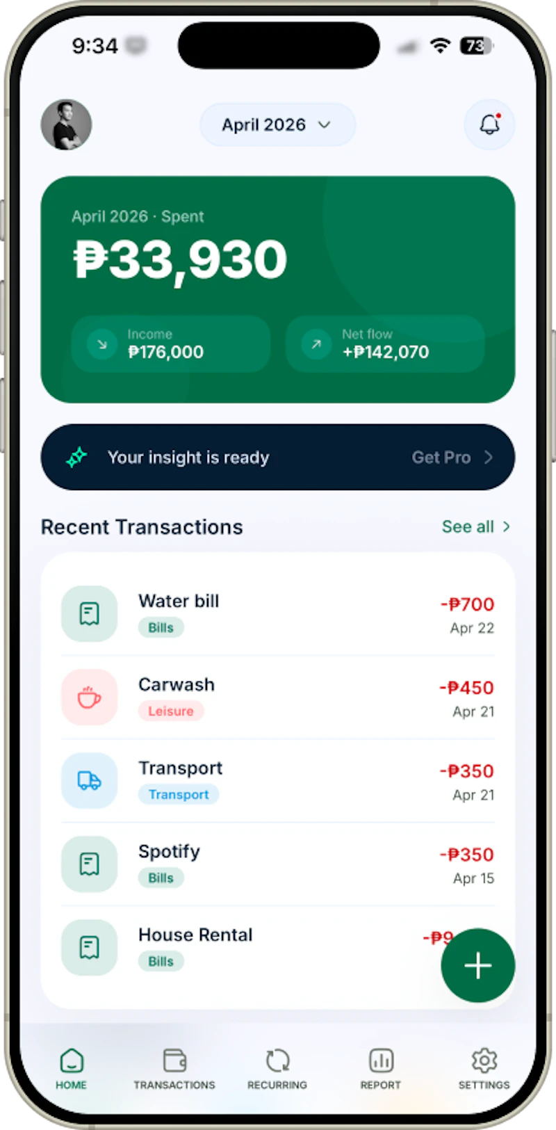 Monnei: Expense Tracker & Budget App screenshot 1