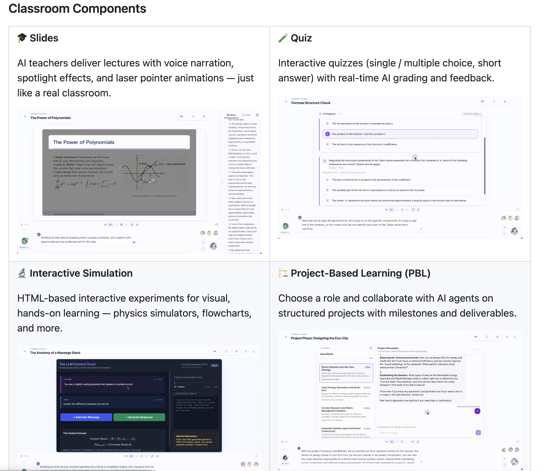 OpenMAIC: AI Interactive Classrooms gallery image