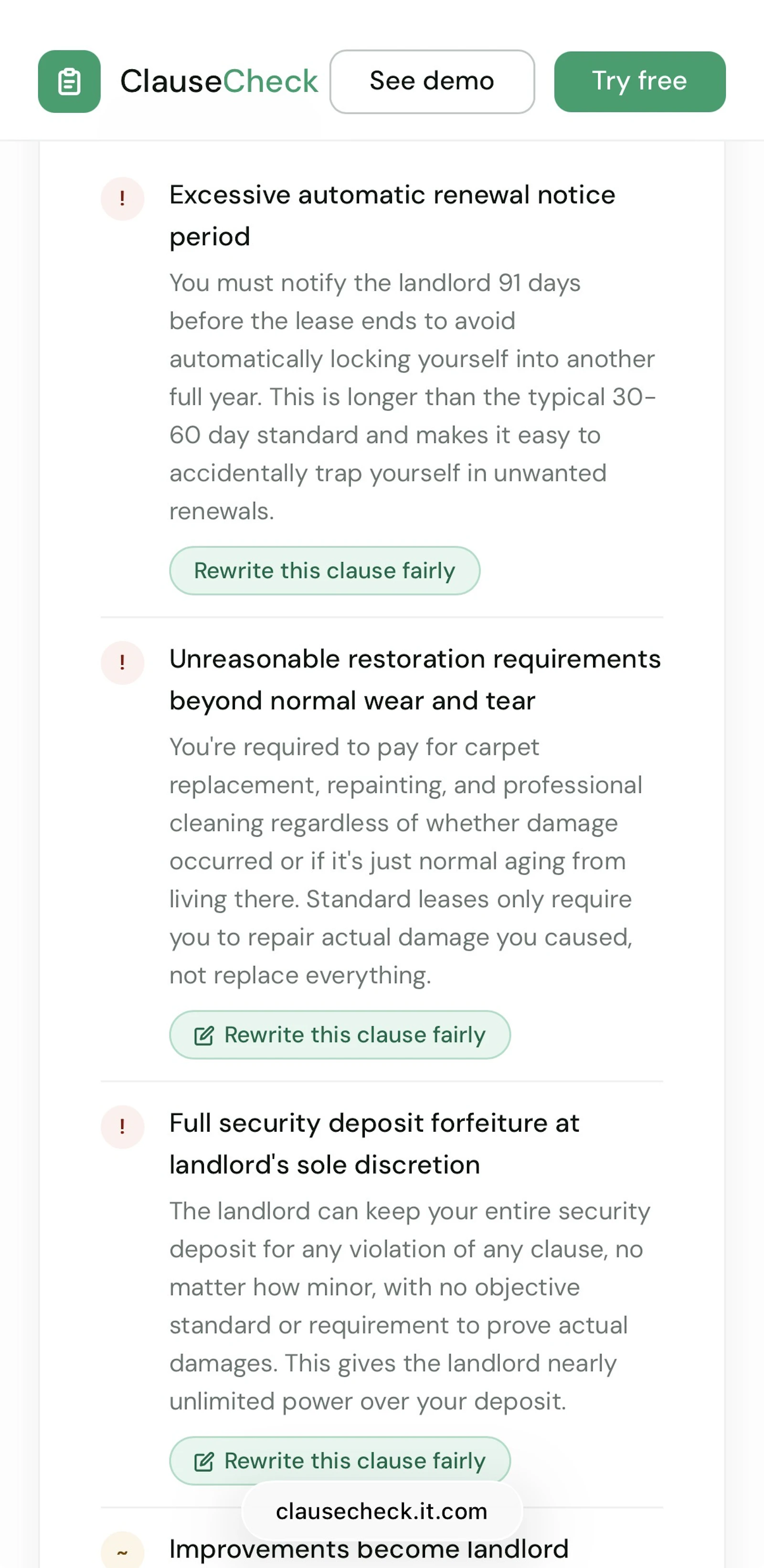 ClauseCheck screenshot 5