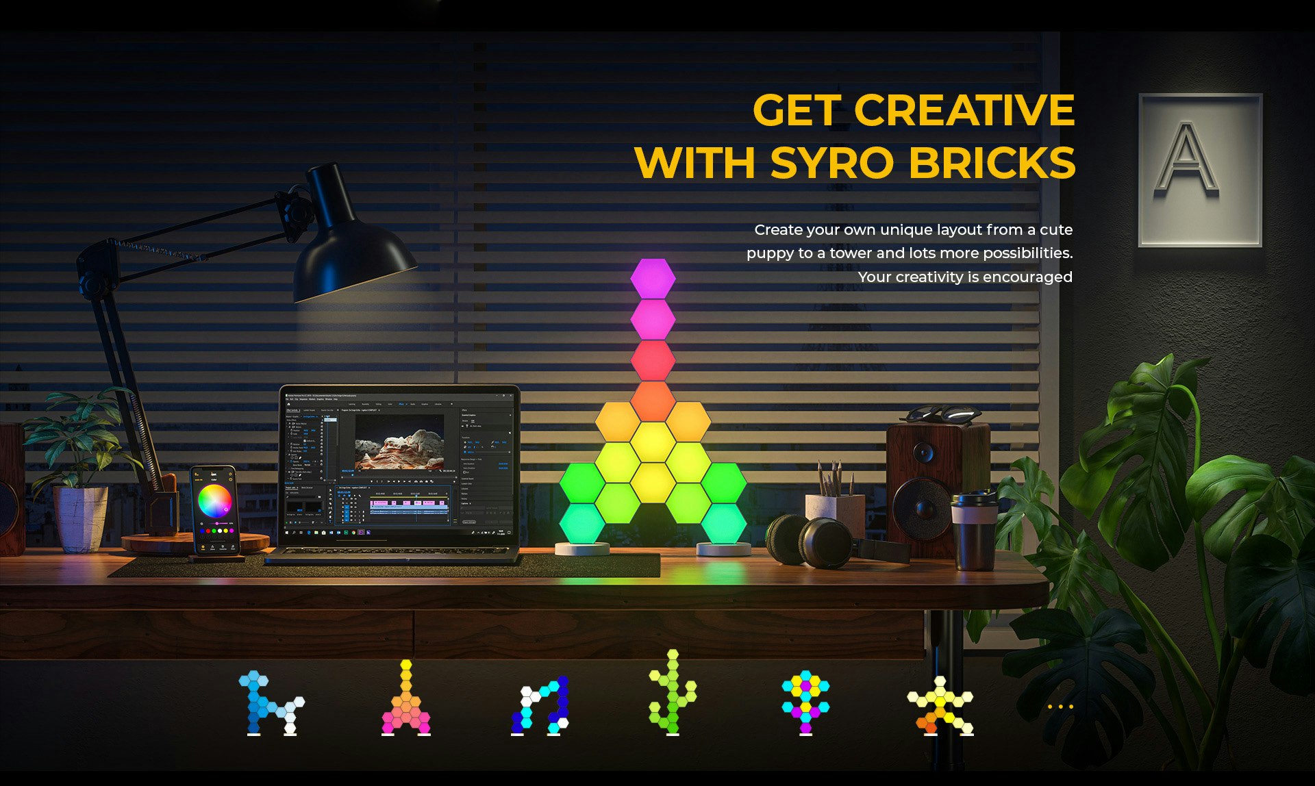 SYRO-Bricks: Smart 3D Hexagon Lights gallery image