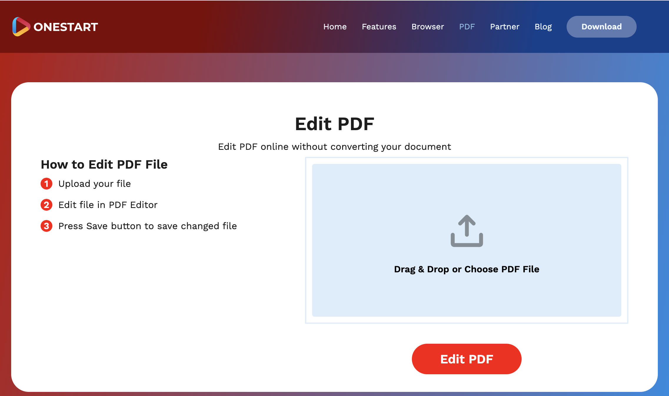Onestart PDF - 온라인 PDF 편집, 병합, 변환 미디어 1