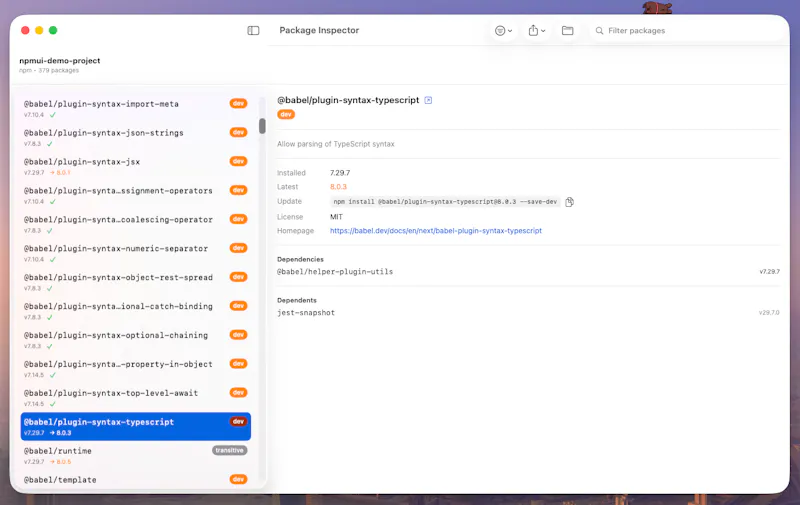 npm Package Inspector screenshot 3