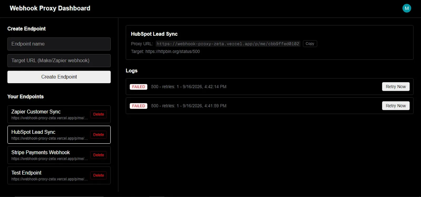 Webhook Proxy screenshot 2