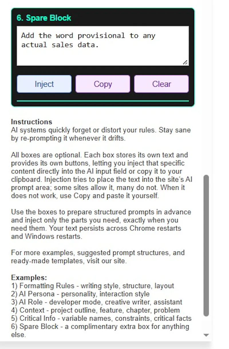 Drift Anchor – Prompt Edge Ext screenshot 3
