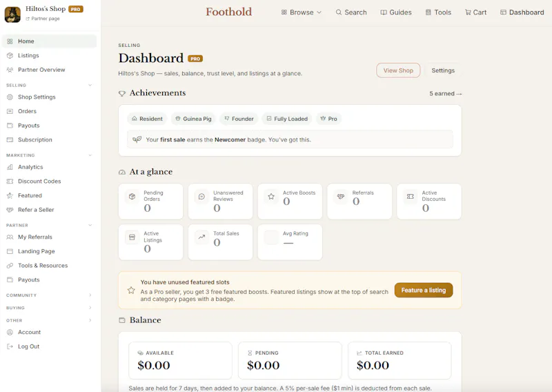 Foothold - Buy & Sell Digital Products screenshot 5