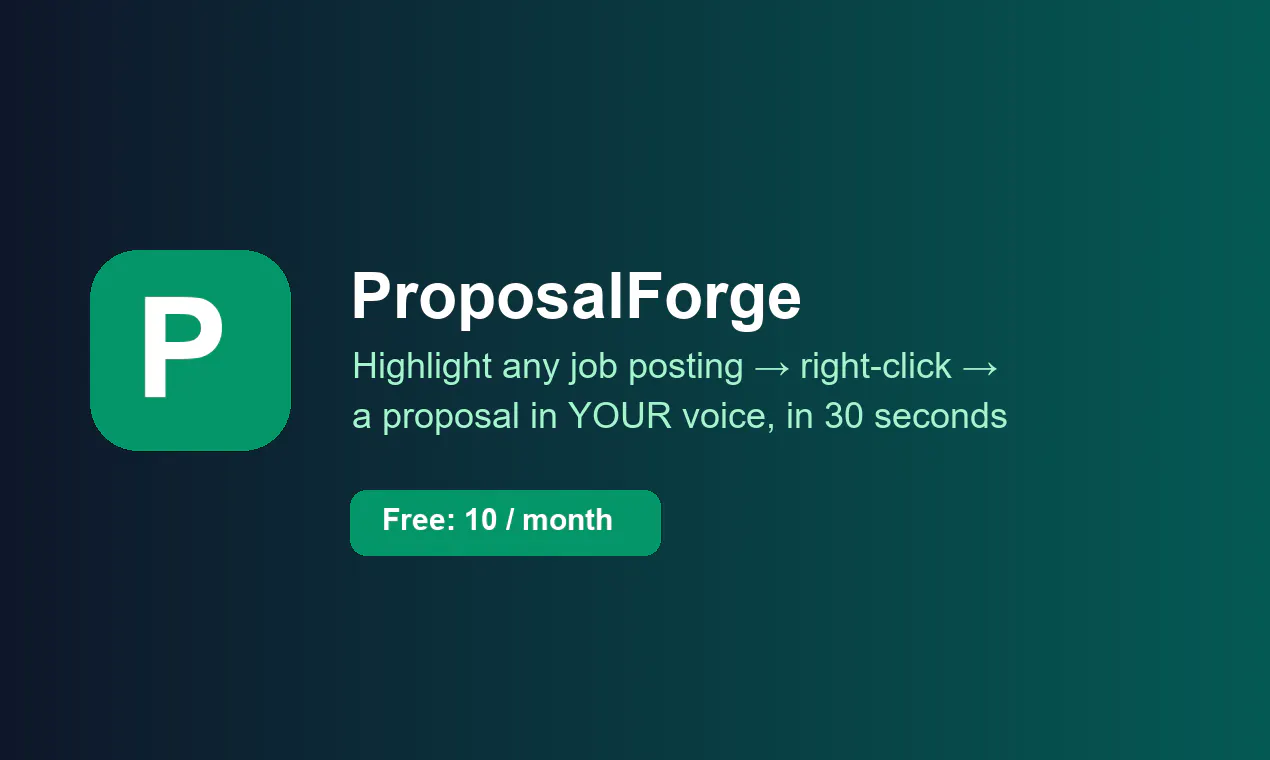 ProposalForge Chrome Extension gallery image