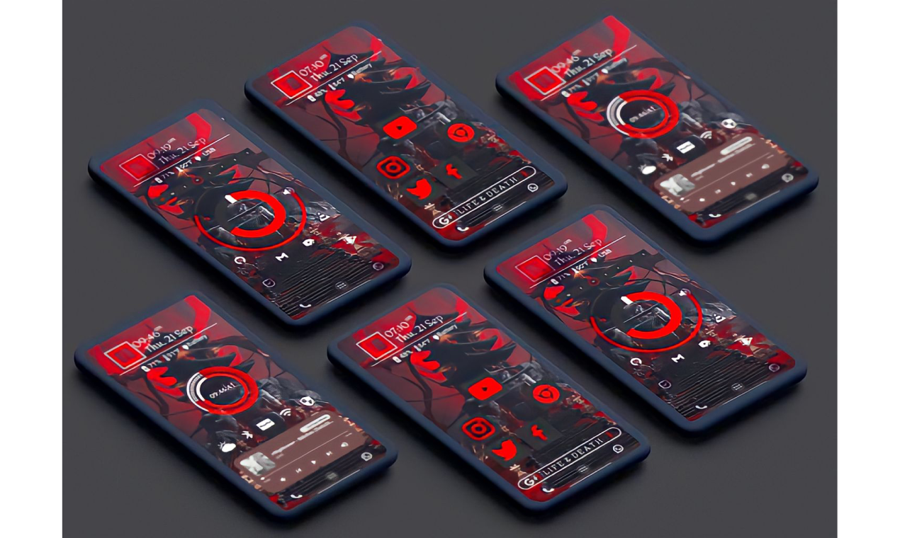 Scarlet Theme for KLWP media 3