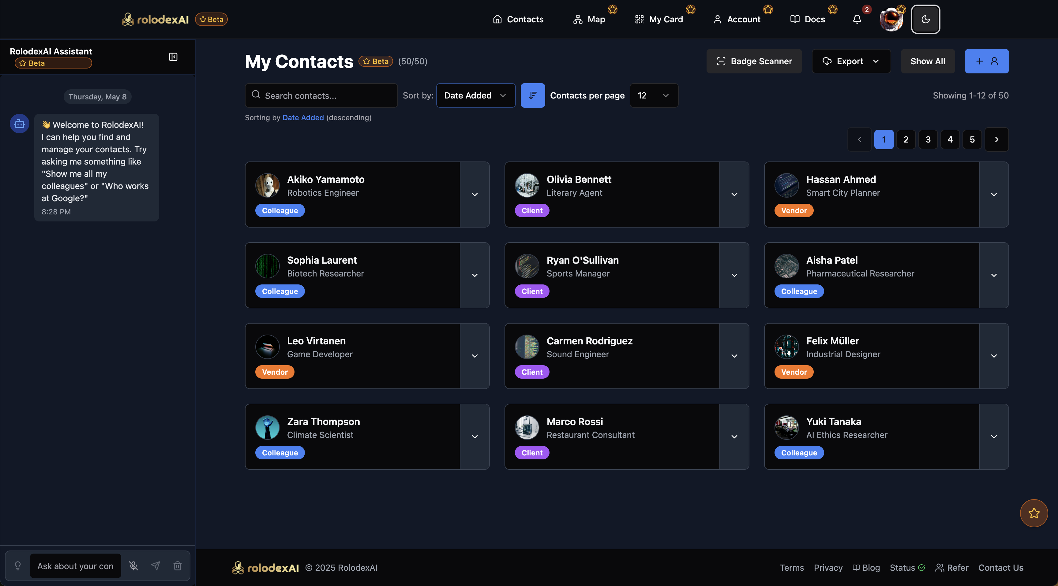 rolodexAI (Beta) gallery image