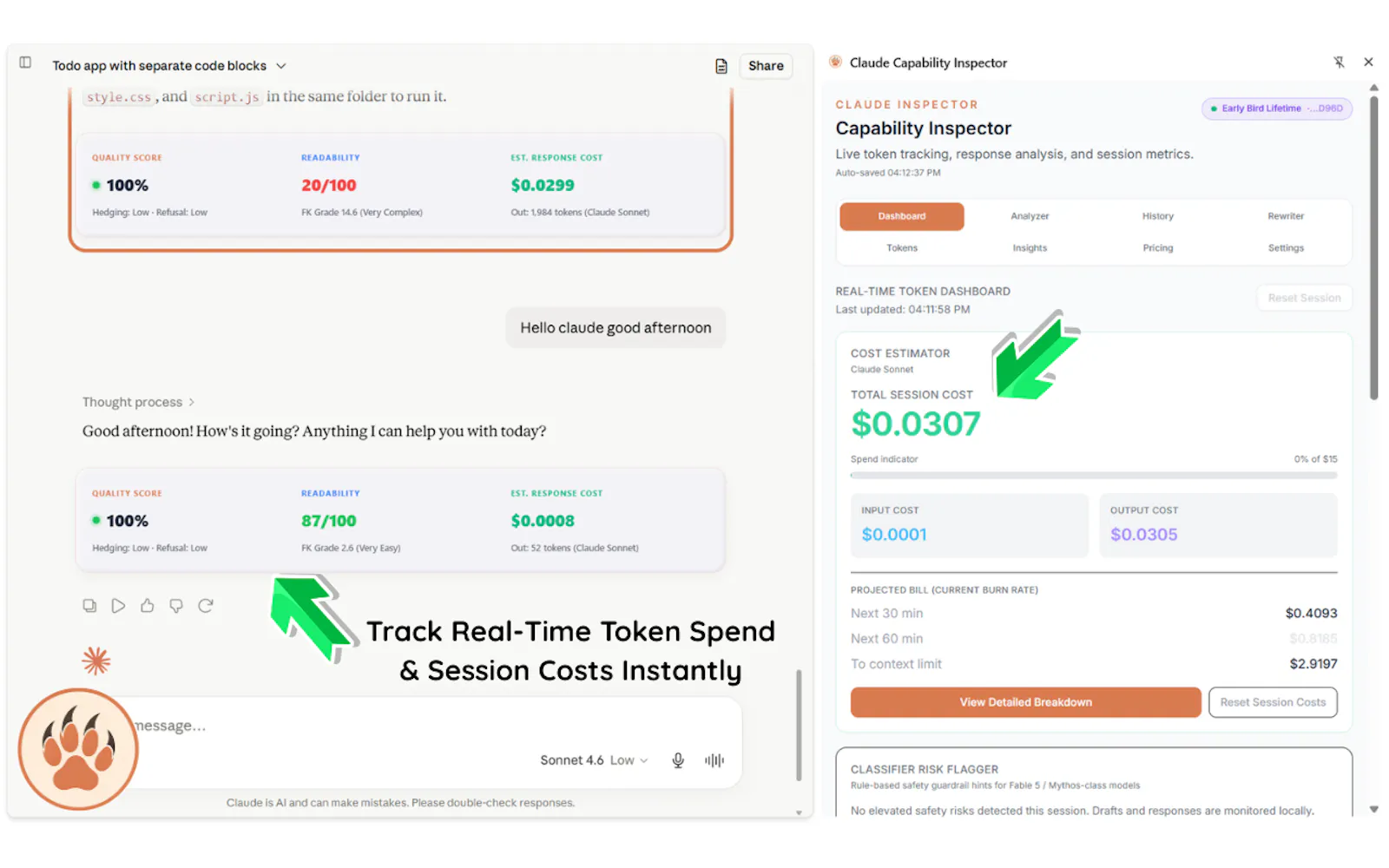 Claude Cost & Token Inspector screenshot 3