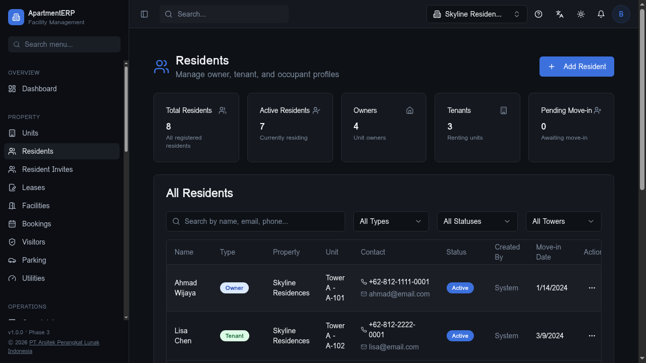 ApartmentERP - Facility Mgmt Platform gallery image