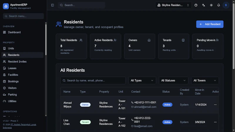 ApartmentERP - Facility Mgmt Platform screenshot 7