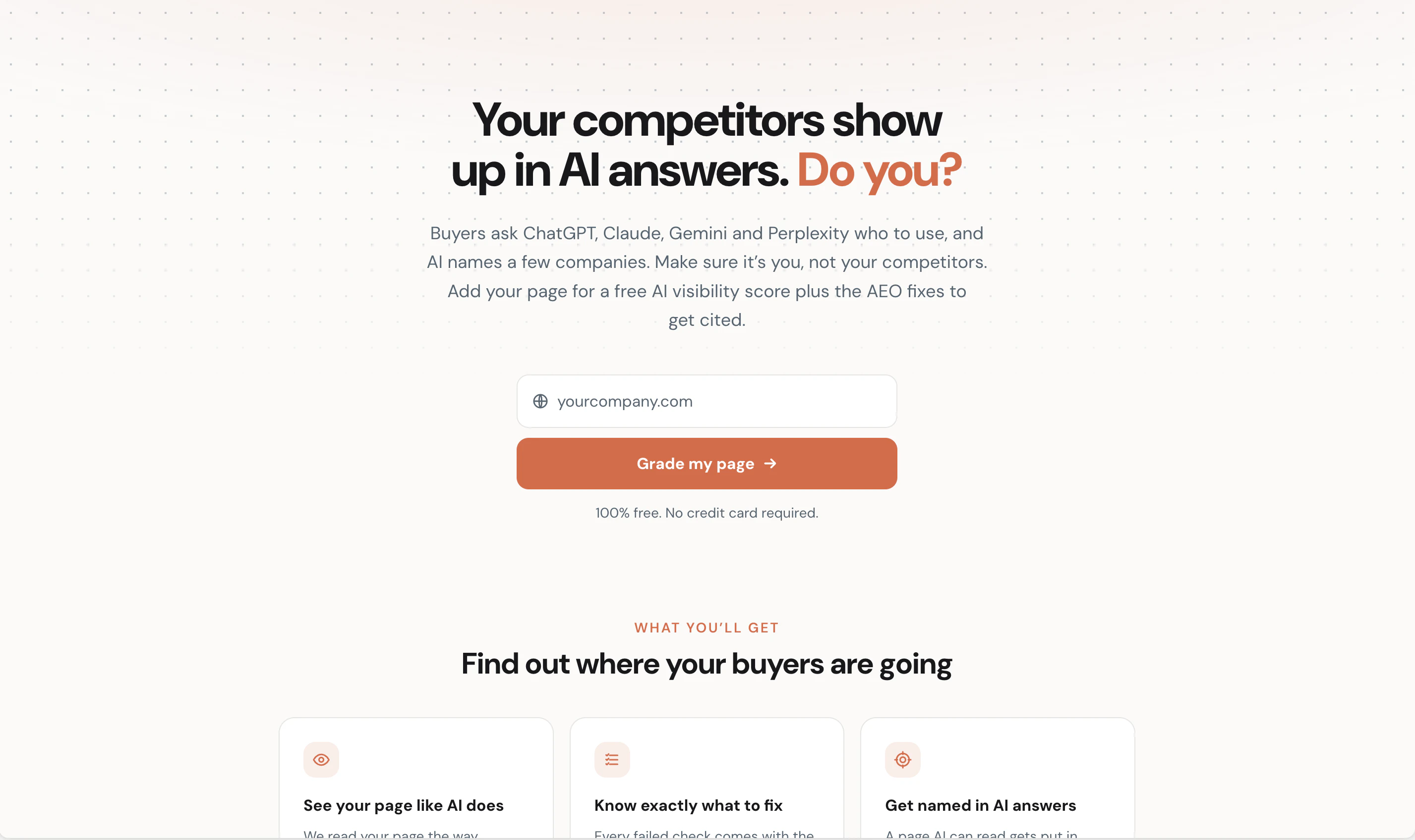 Free AEO Checker: Does AI recommend you? 截图