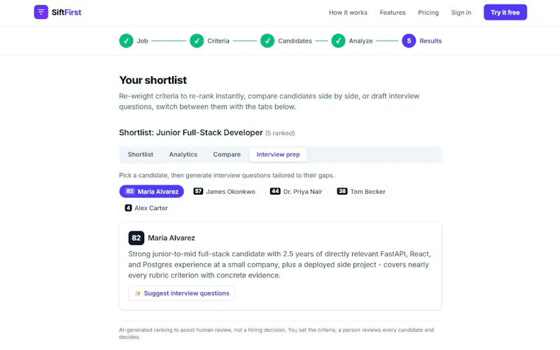 SiftFirst screenshot 10