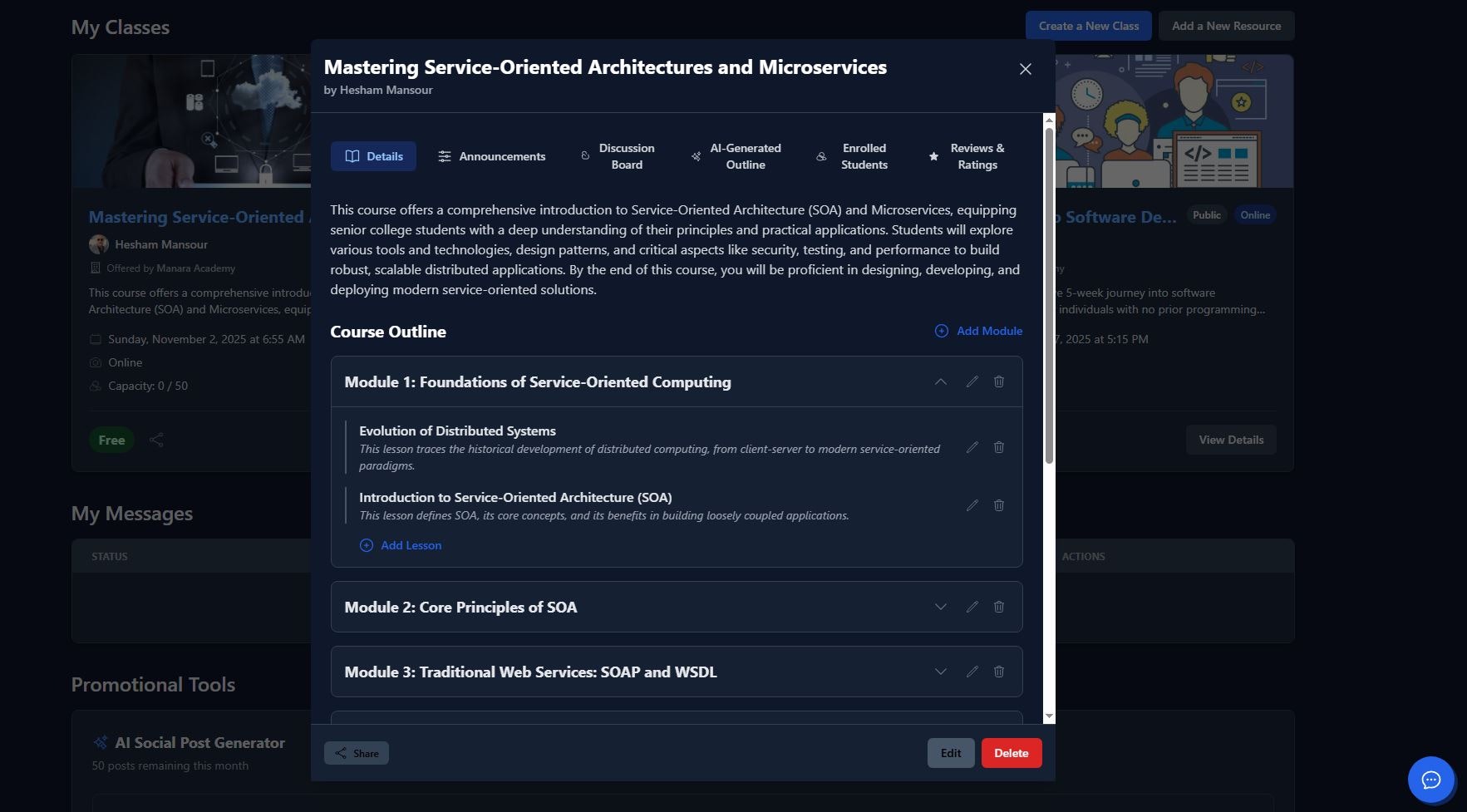 Manara LMS gallery image