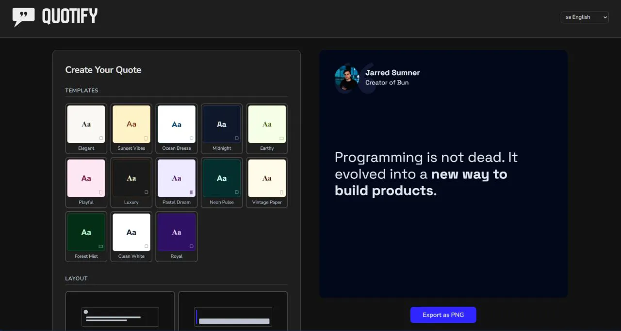 Quotify gallery image