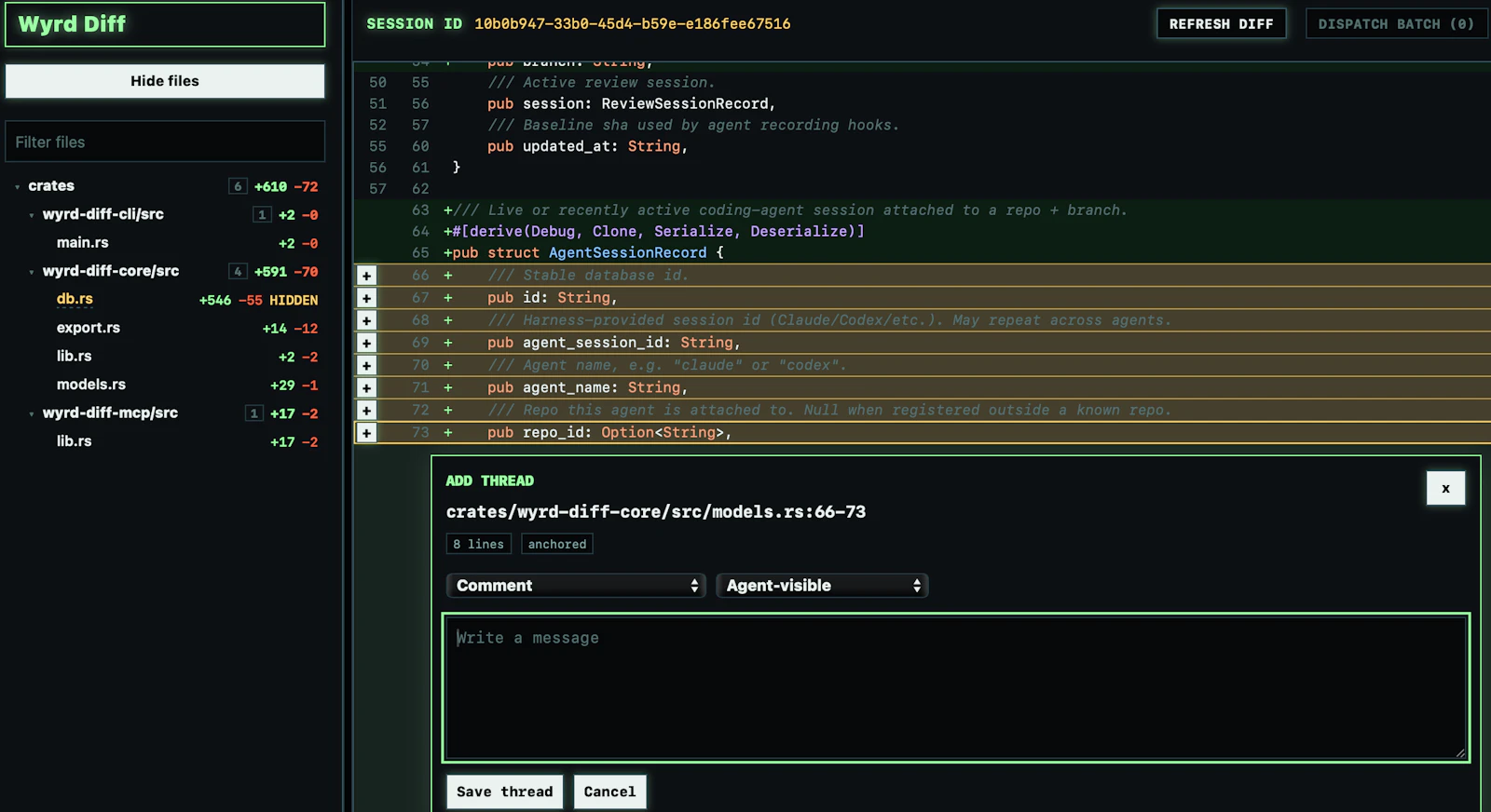 wyrd-diff screenshot 1