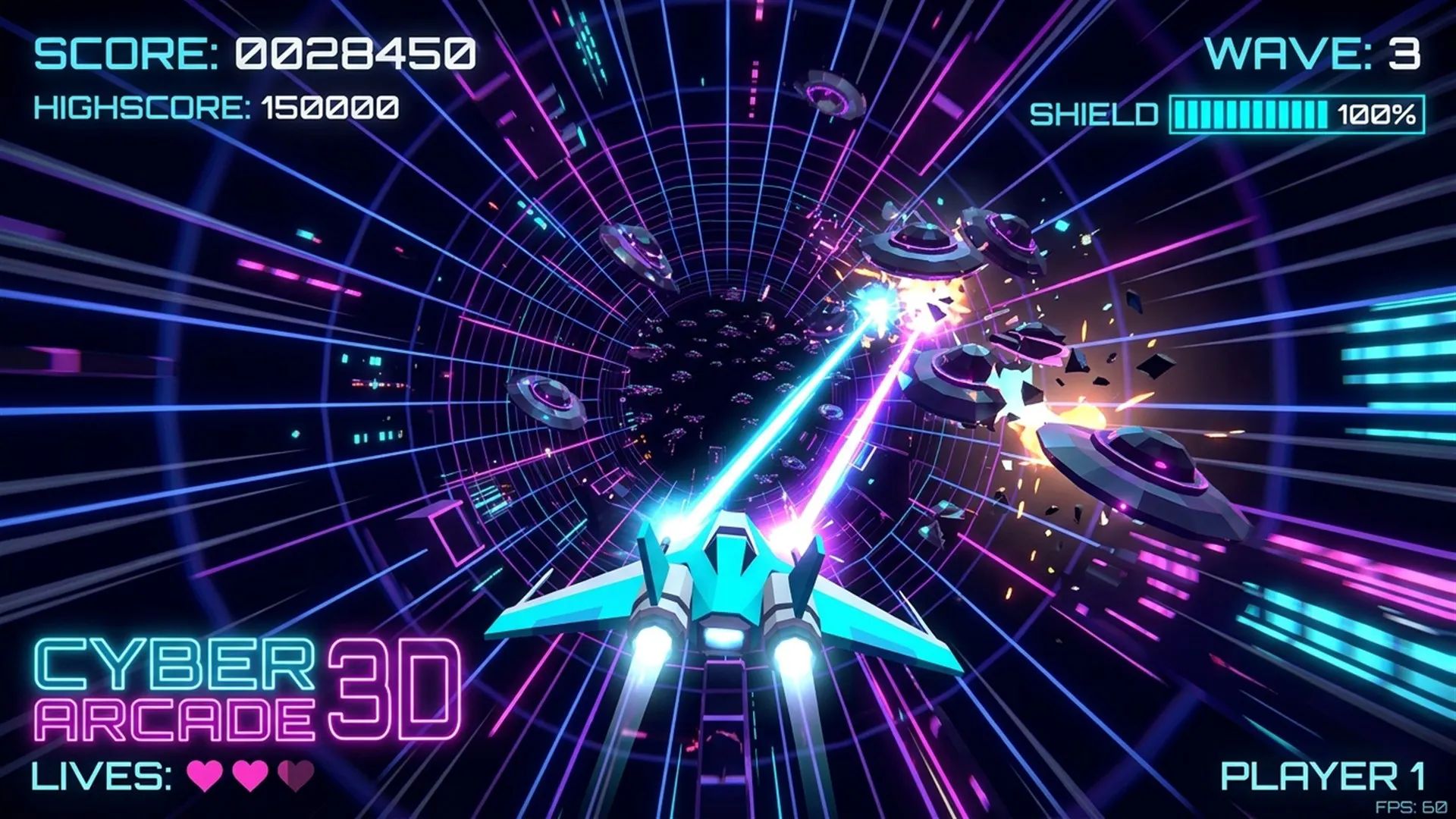 CYBER ARCADE 3D ARENA — WebGL & AR Games gallery image