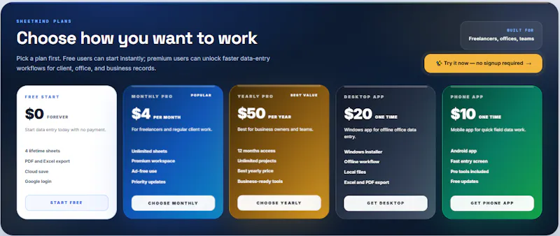 SheetMind screenshot 2