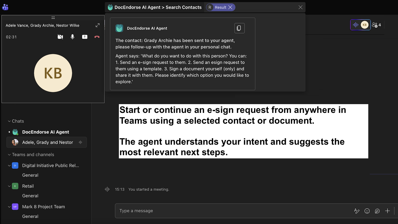 DocEndorse AI Agent for Microsoft Teams gallery image