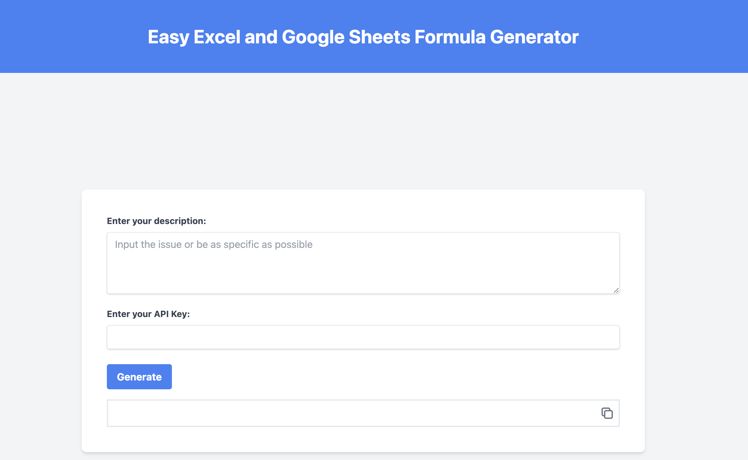 Google Sheet Formula Generator gallery image