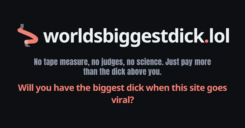 worldsbiggestdick.lol screenshot 1