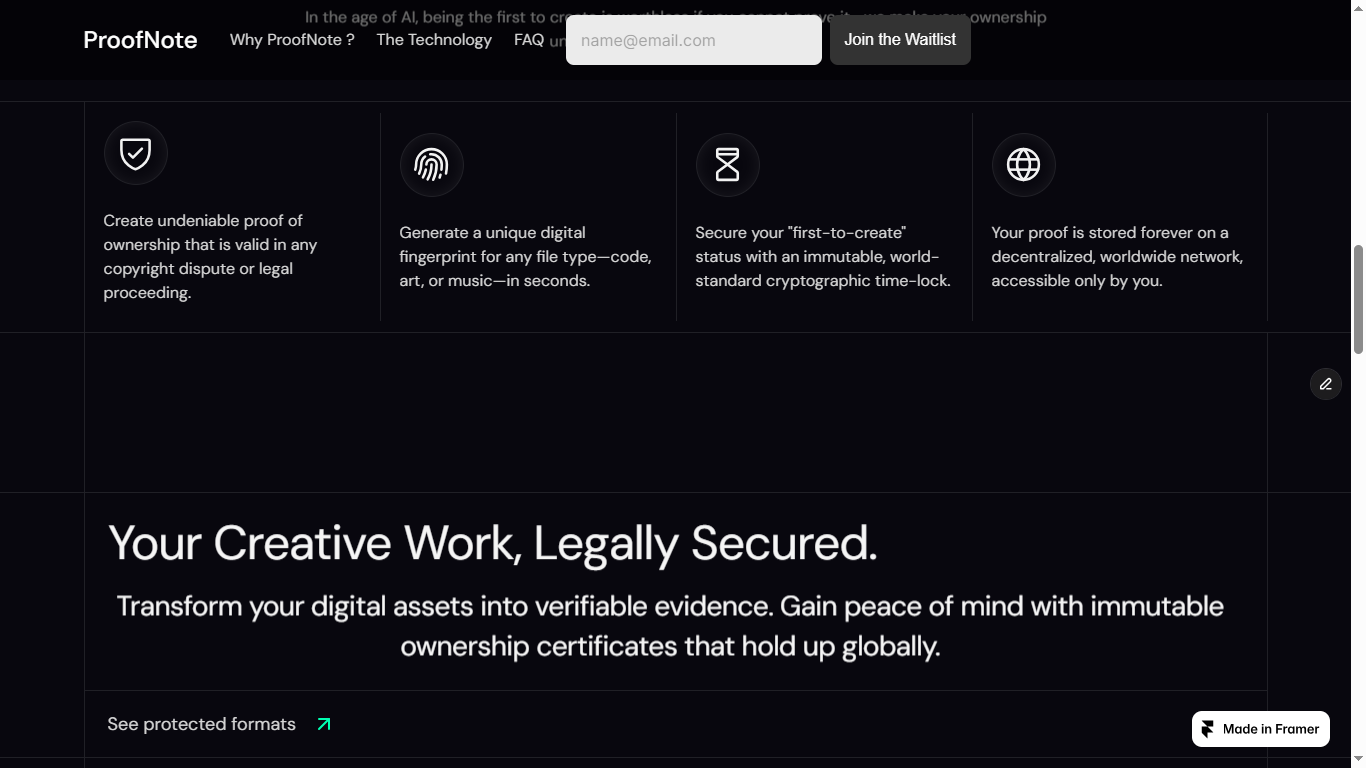 ProofNote - Screenshot 3 showing product features and functionality