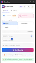 CleanSlate Bulk Delete Instagram history gallery image
