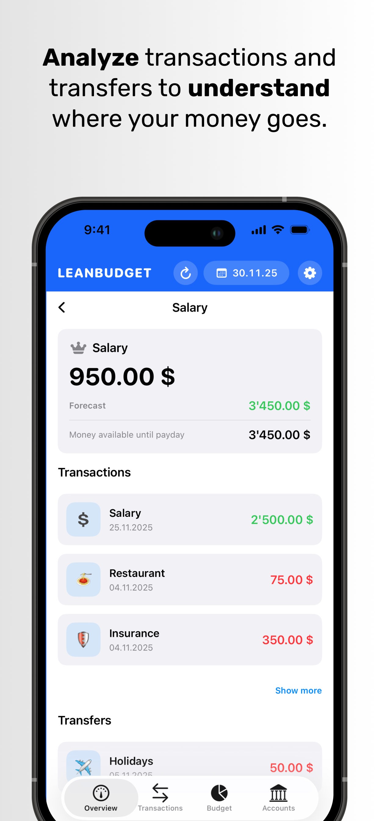 LeanBudget - Screenshot 4 showing product features and functionality
