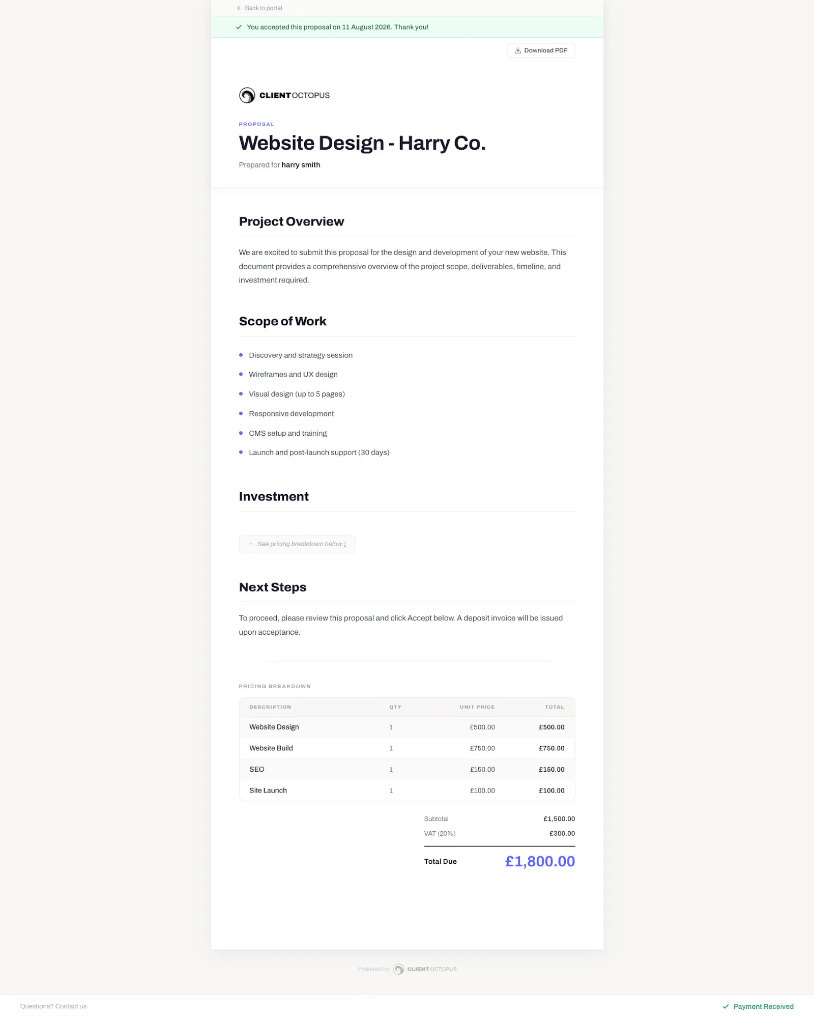 Client Octopus screenshot 5