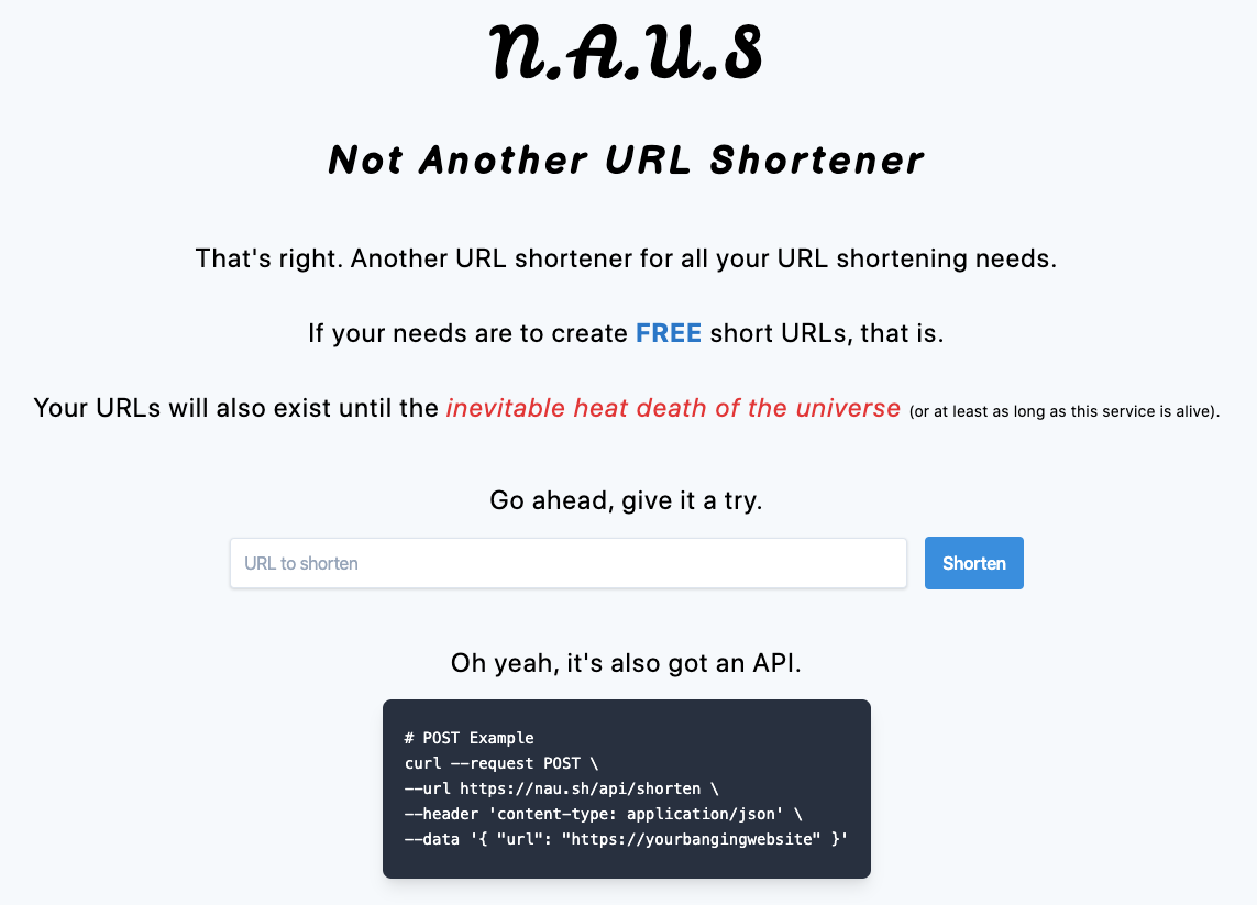 Not Another URL Shortener gallery image