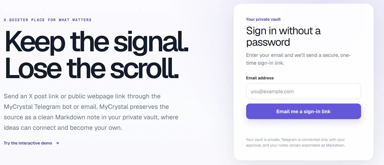 MyCrystal — X posts and web to Markdown screenshot 3
