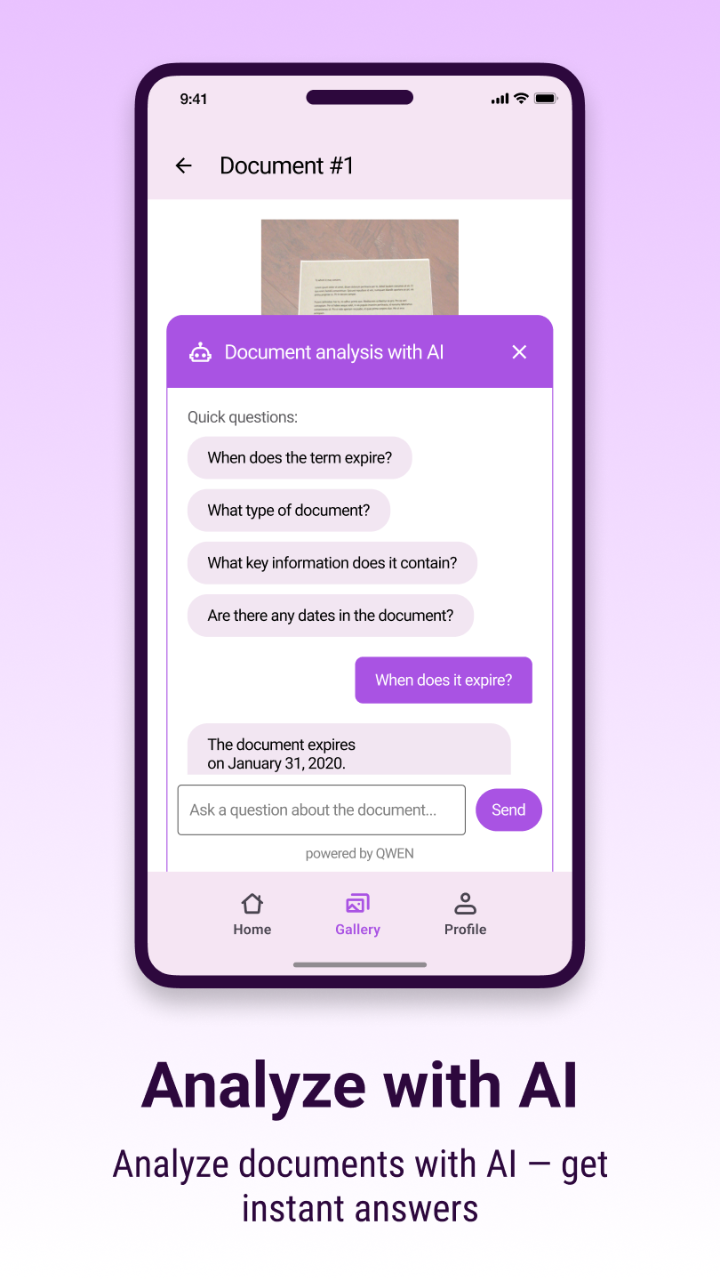 Document Scanner with AI gallery image