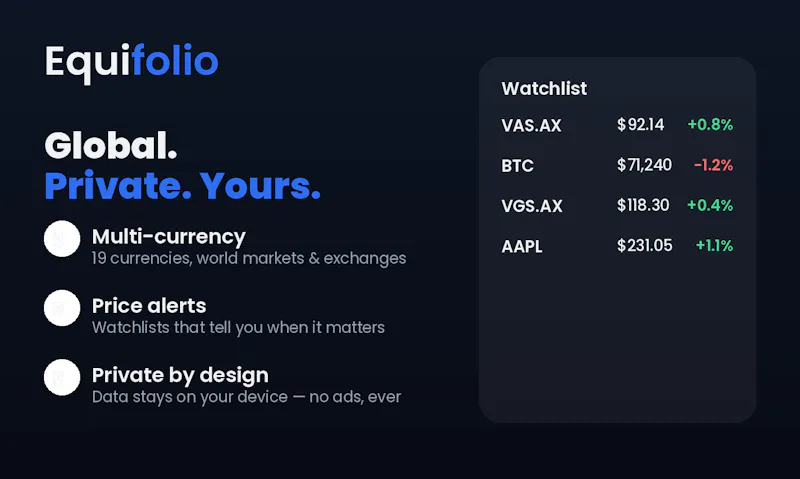Equifolio — whole net worth, privately screenshot 4