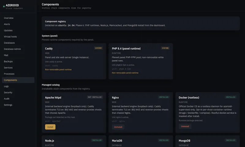AZERIOID Stack Manager  screenshot 1