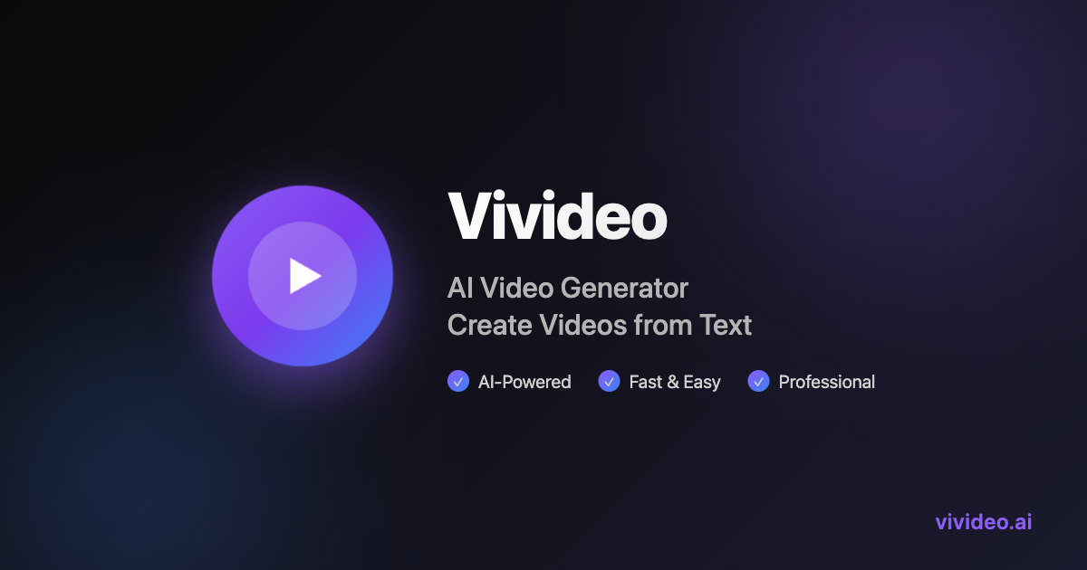 AI Vivideo Generator: Vivideo gallery image