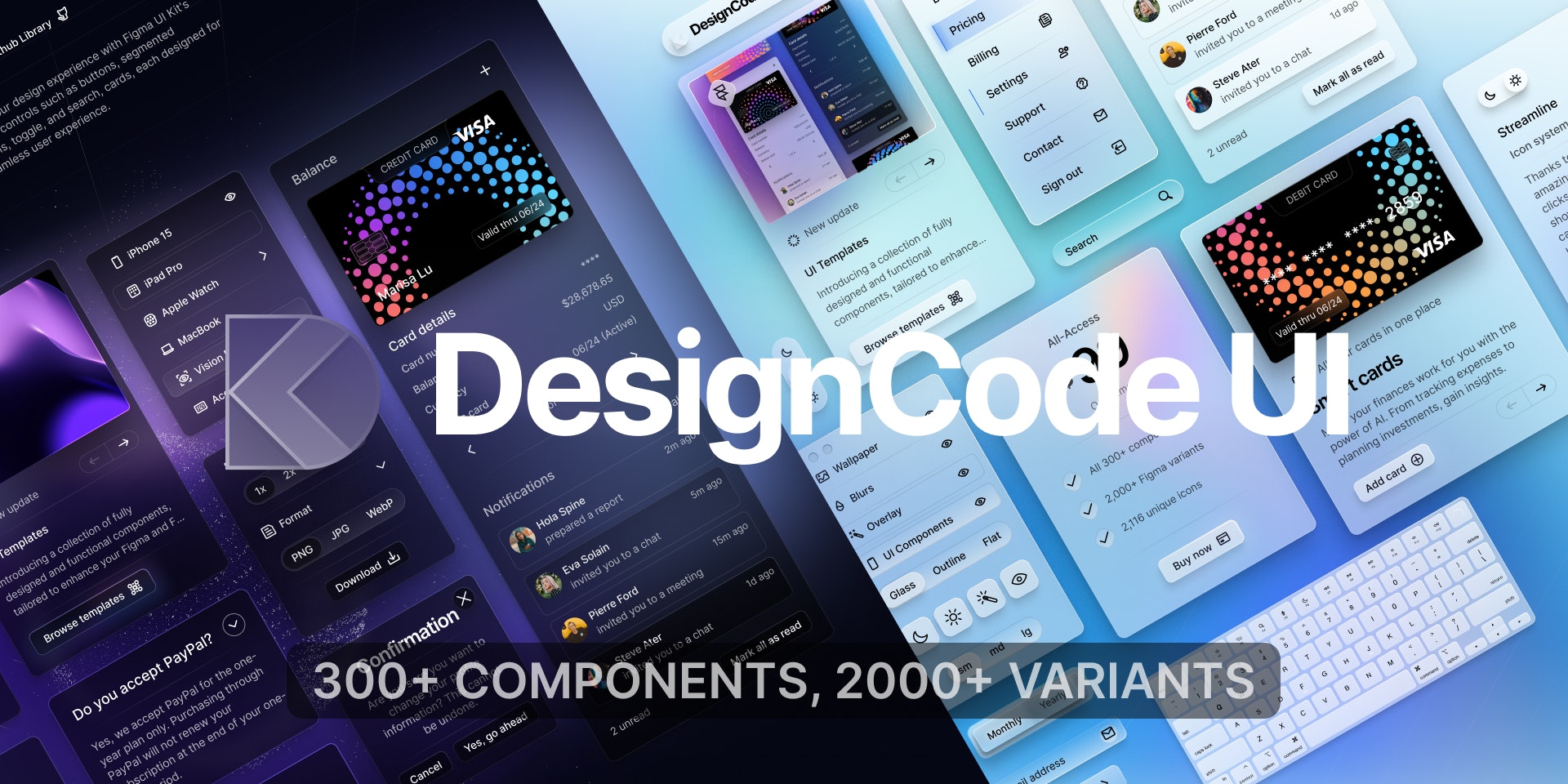 startuptile DesignCode UI-300+ beautiful and functional Figma and Framer components