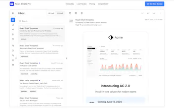 React Emails Pro gallery image