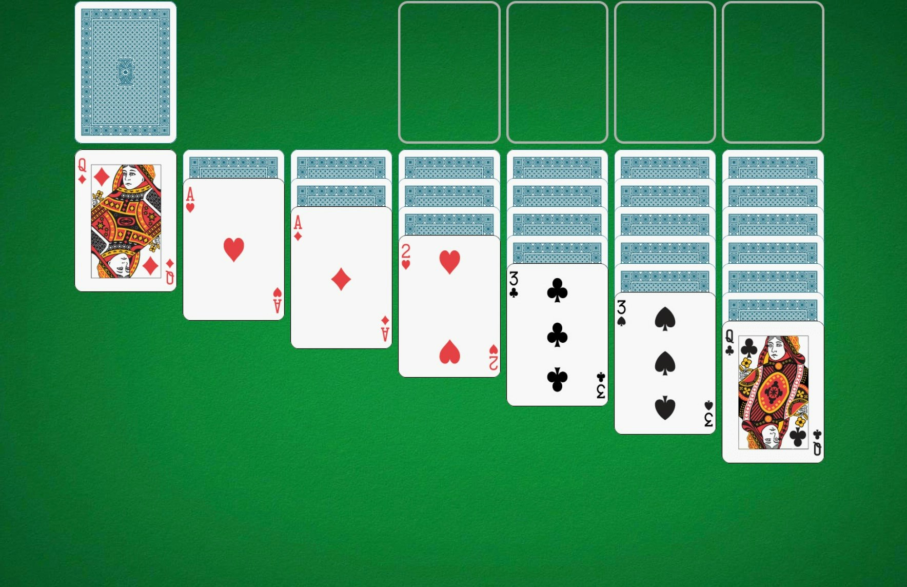 Juega al solitario en línea - Juego de cartas Klondike gratis |Juego de paciencia clásica media 1