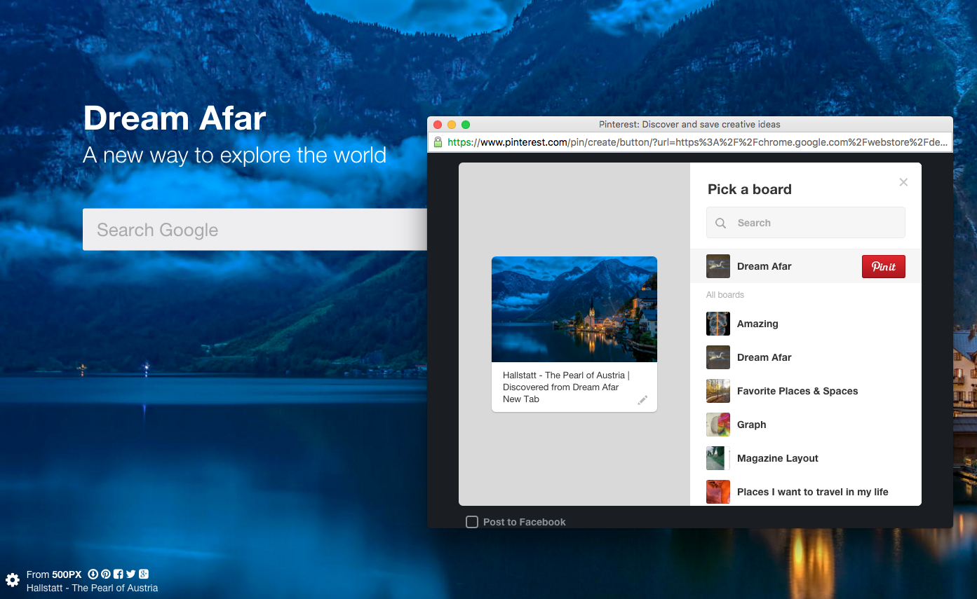 Dream Afar New Tab gallery image