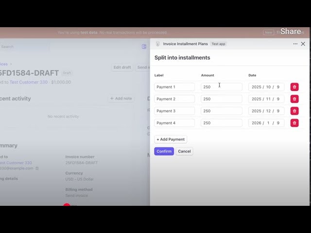 Invoice Installments and Payment Plans gallery image