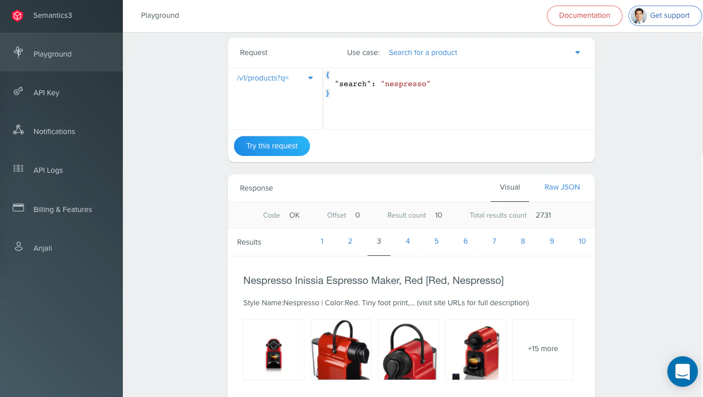 Semantics3's new visual JSON playground