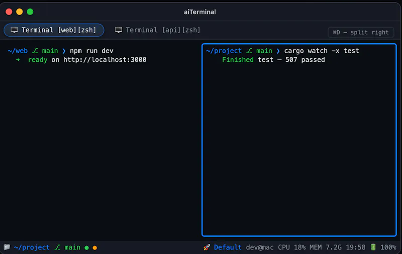aiTerminal screenshot 2