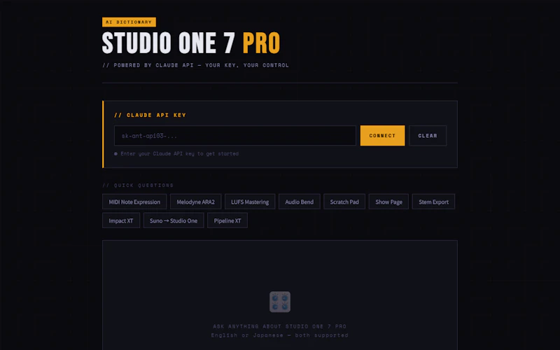 Studio One AI Dictionary with Claude AI screenshot 2