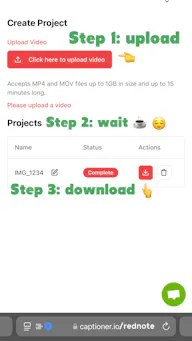 Captioner RedNote Express