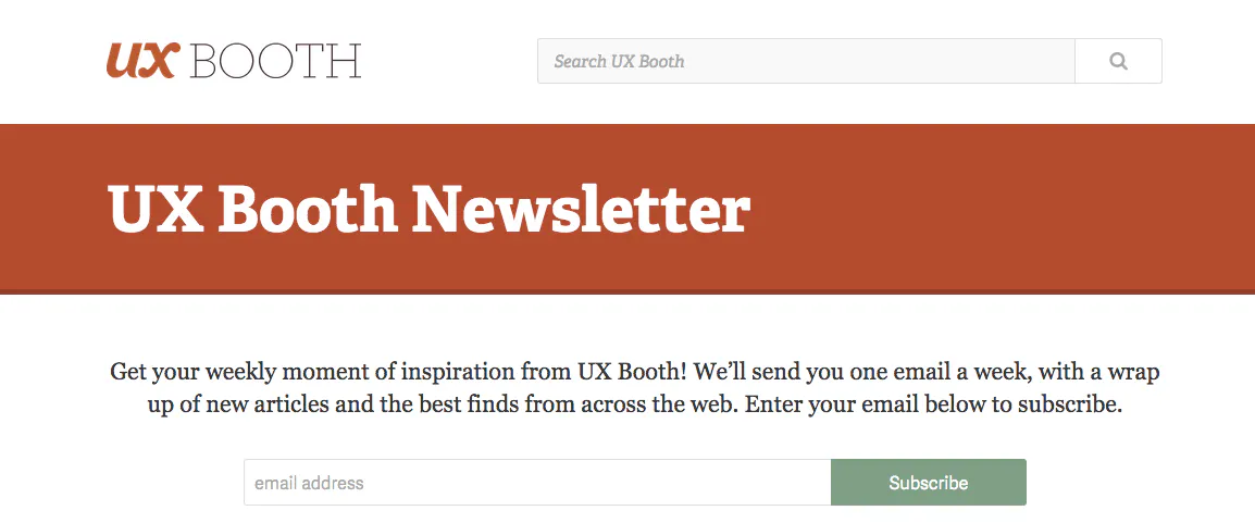 UX Booth Newsletter