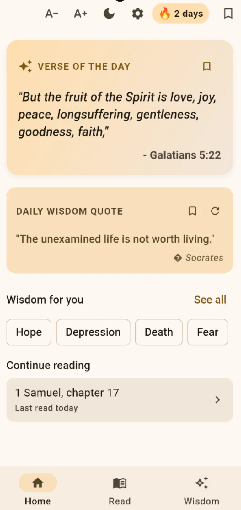 Bible & Wisdom — Android App gallery image