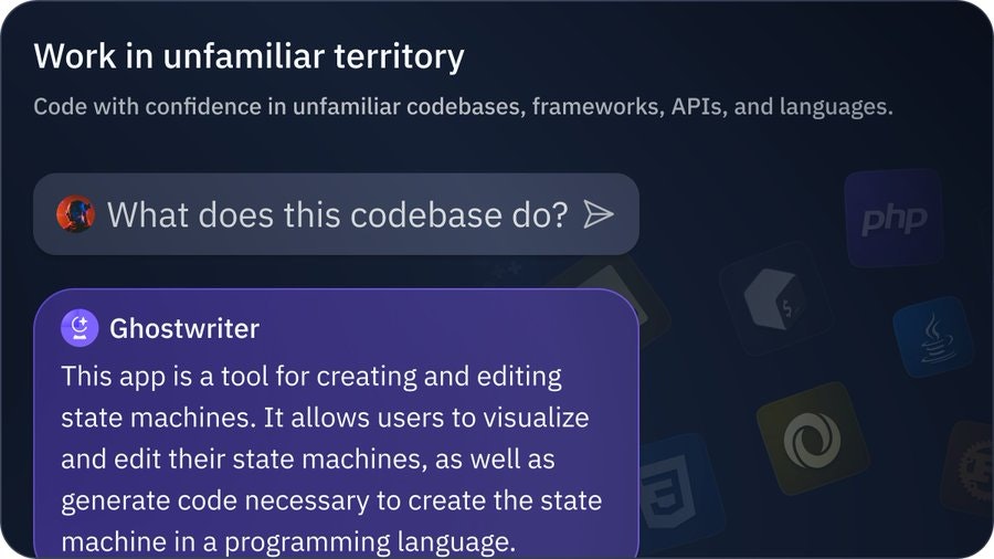 Mídia 5 de Chat do Ghostwriter de Replit - A primeira IA de conversação incorporada ao seu IDE